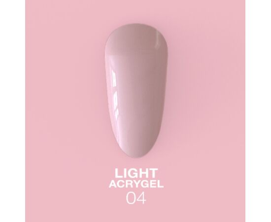 LUNAmoon. Light Acrygel #4 Milky nude, 50 ml, рідкий гель, молочний нюд #2