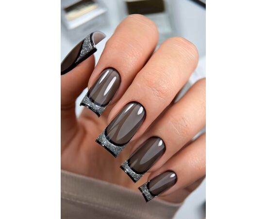 УЦІНКА / HEYLOVE. "Black Side" Top coat, 15 ml, чорний напівпрозорий топ без липкого шару #2