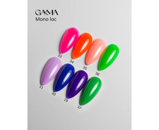 GA&MA. Single-phase Gel Polish, Mono Lac, #034, 6 ml. Однофазний гель лак, "Моно лак" #2