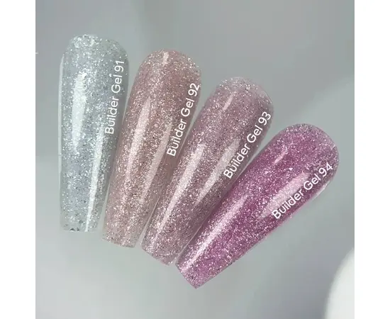 NOTD. Builder Gel, #91, 15 ml. Гель для нарощування, сріблясто-молочний світловідбиваючий #3