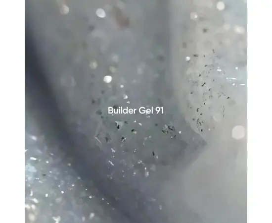 NOTD. Builder Gel, #91, 15 ml. Гель для нарощування, сріблясто-молочний світловідбиваючий #2