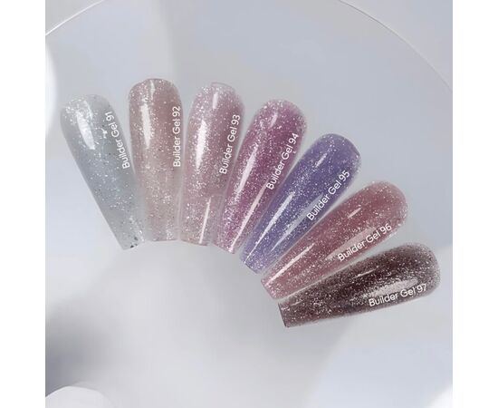 NOTD. Builder Gel, #96, 15 ml. Гель для нарощування, рожевий світловідбиваючий #4