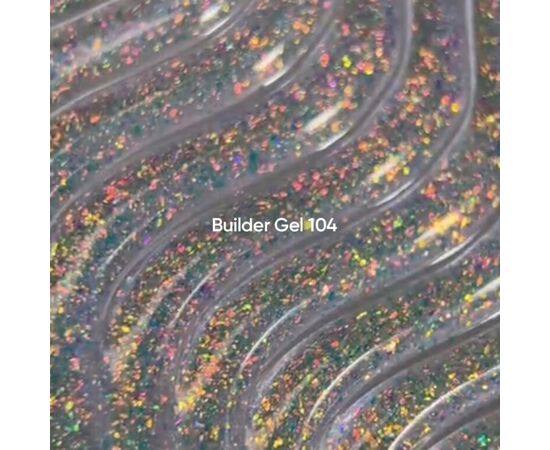 NOTD. Builder Gel, #104, 15 ml. Гель для нарощування з пластівцями юкі, прозорий #2