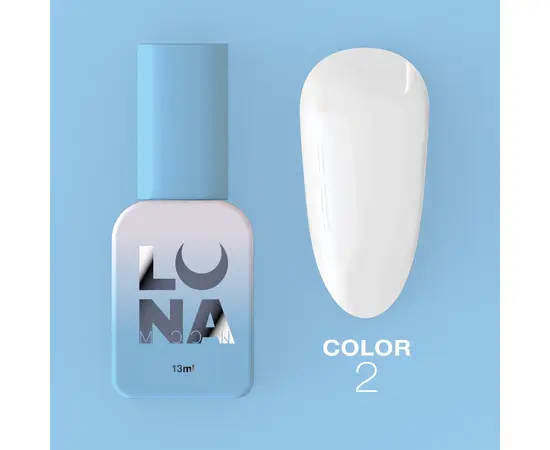 LUNAmoon. Gel Polish #02, White, 8 ml, гель-лак, білий #1