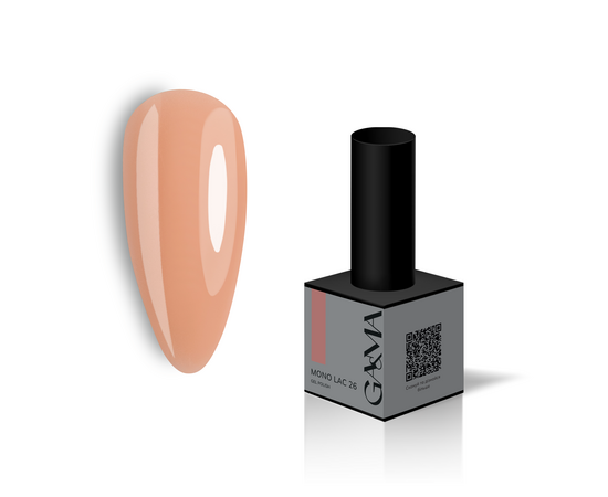 GA&MA. Single-phase Gel Polish, Mono Lac, #026, 6 ml. Однофазний гель лак, "Моно лак" #1