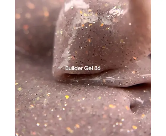 NOTD. Builder Gel, #86, 15 ml. Гель для нарощування, нюдовий світловідбиваючий #2