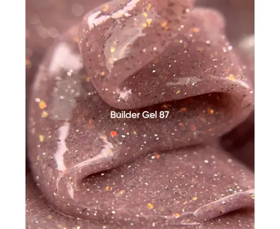 NOTD. Builder Gel, #87, 15 ml. Гель для нарощування, теплий нюдовий світловідбиваючий #2