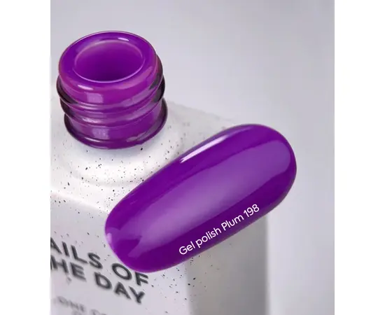 NOTD. Gel Polish, Plum-198, 10 ml. Гель-лак, сливово-фіолетовий #2