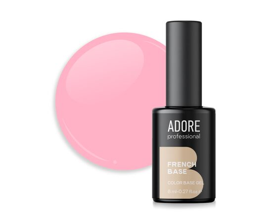 ADORE. French Base,  №05, Pink, 8 ml. Камуфлююча база #1