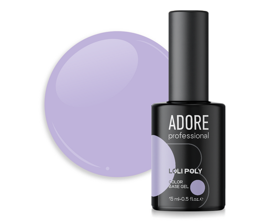 ADORE. Loli Poly Base, №02, Taffy, 15 ml. Кольорова полібаза #1