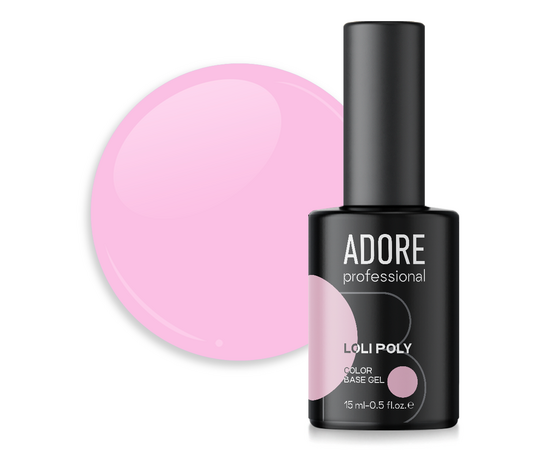 ADORE. Loli Poly Base, №04, Bloom, 15 ml. Кольорова полібаза #1