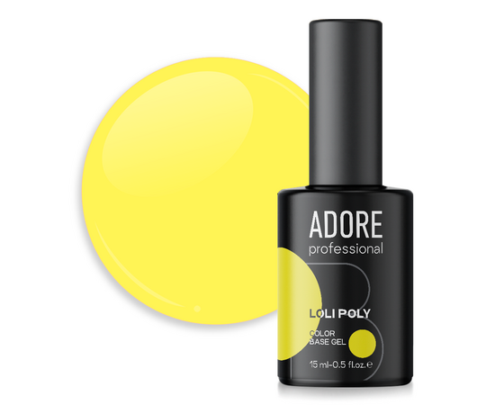 ADORE. Loli Poly Base, №07, Banana, 15 ml. Кольорова полібаза #1
