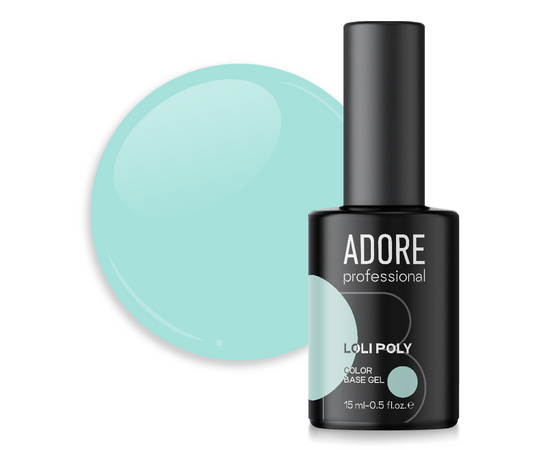 ADORE. Loli Poly Base, №11, Fizz, 15 ml. Кольорова полібаза #1