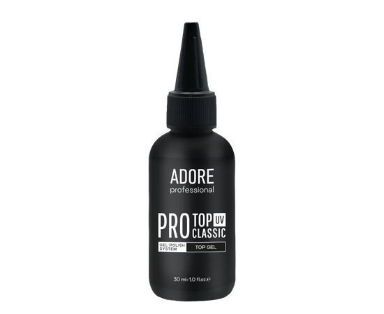 ADORE. PRO Classic Top coat, with UV-filters, 30 ml. Класичний топ без липкого шару, з УФ-фільтрами #1