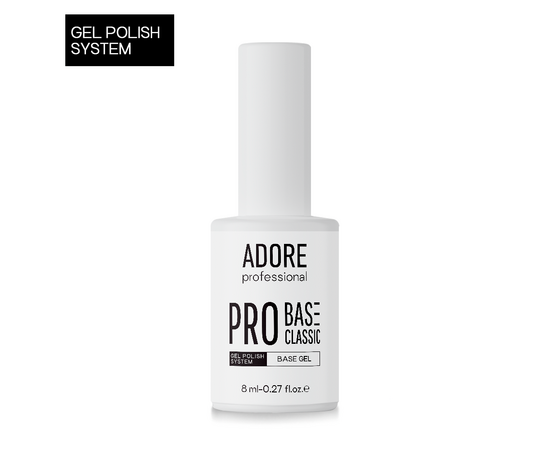 ADORE. PRO Base Classic, clear, 8 ml. Прозора база для гель-лаку #1