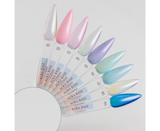 ADORE. Aura Base, №09, 8 ml. Кольорова база з шимером, синій індиго #3