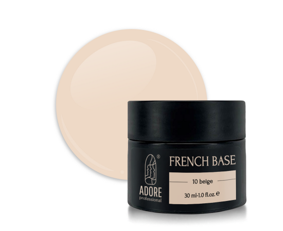 ADORE. French Base, №10, Beige, 30 ml. Камуфлююча база #1