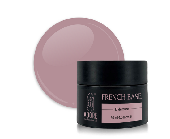 ADORE. French Base, №13, Demure, 30 ml. Камуфлююча база #1