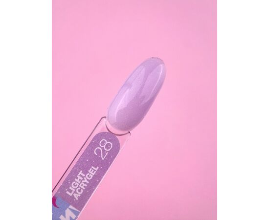 LUNAmoon. Light Acrygel #28 Light lilac with shimmer, 30 ml, рідкий гель, світло-бузковий з шимером #2