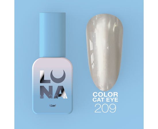 LUNAmoon. "Cat Eye" Gel Polish #209, 8 ml, гель-лак «Котяче око» #1