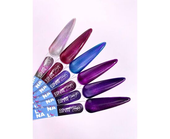 LUNAmoon. "Cat Eye" Gel Polish #258, 8 ml, гель-лак «Котяче око» на вітражній основі #2
