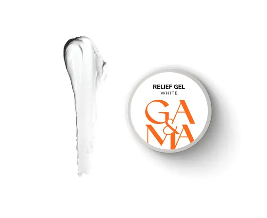 GA&MA. Relief gel, white, 5 g, рельєф гель, білий #1