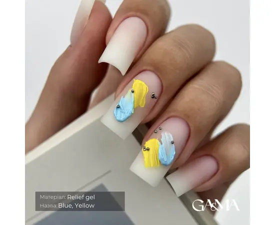 GA&MA. Relief gel, blue, 5 g, рельєф гель, блакитний #3