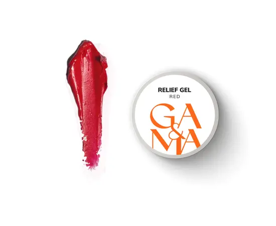 GA&MA. Relief gel, red, 5 g, рельєф гель, червоний #1
