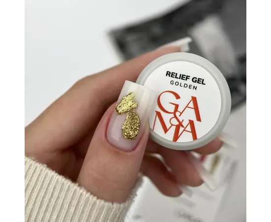 GA&MA. Relief gel, gold, 5 g, рельєф гель, золото #2