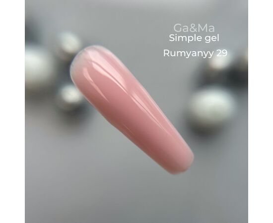 GA&MA. Simple builder gel #29 Rosy, 50 ml, гель без опилу, рум'яний #6
