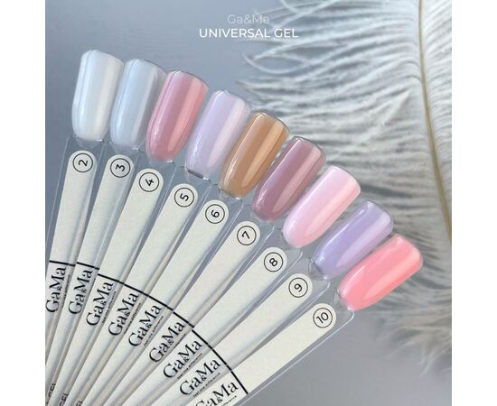 GA&MA. Universal gel #5, Pale Pink, гель без опилу, рідкий, 50 ml #6