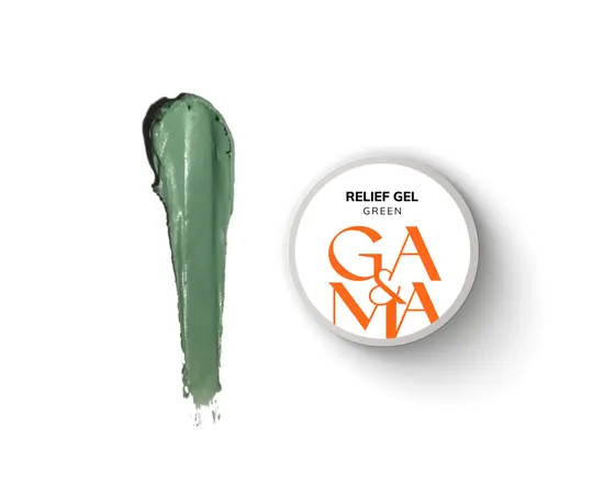 GA&MA. Relief gel, green, 5 g, рельєф гель, зелений #1