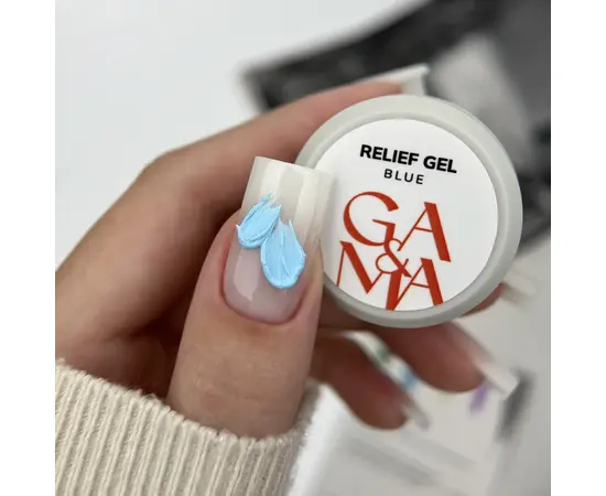 GA&MA. Relief gel, blue, 5 g, рельєф гель, блакитний #2