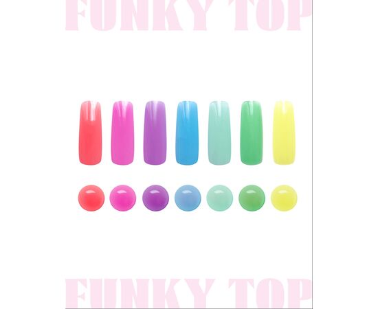 ADORE. Funky Color Top coat, №06, Fresh, 8 ml. Вітражний топ, зелений #3