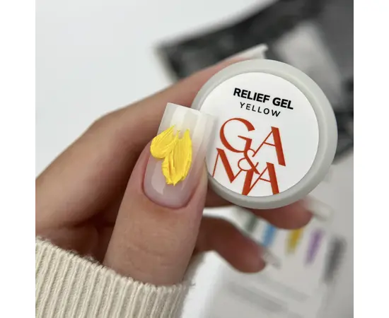 GA&MA. Relief gel, yellow, 5 g, рельєф гель, жовтий #2