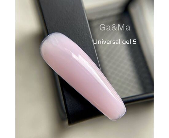 GA&MA. Universal gel #5, Pale Pink, гель без опилу, рідкий, 50 ml #2