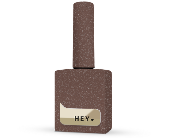 HEYLOVE. Reflective Gel Polish, BRAVE, 15 ml, гель-лак, коричневий зі срібними світловідбиваючими частинками #1