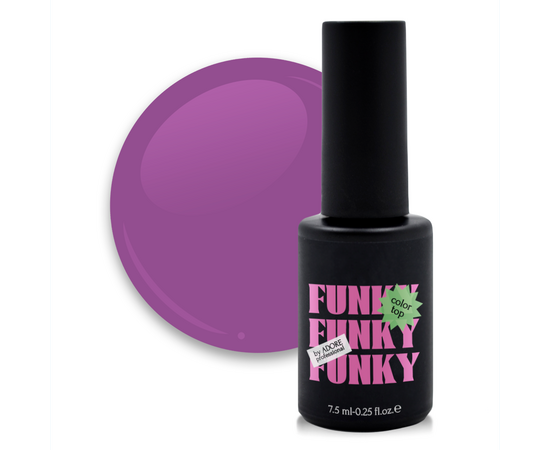 ADORE. Funky Color Top coat, №03, Peri, 8 ml. Вітражний топ, фіолетовий #1