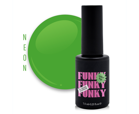ADORE. Funky Color Top coat, №06, Fresh, 8 ml. Вітражний топ, зелений #1