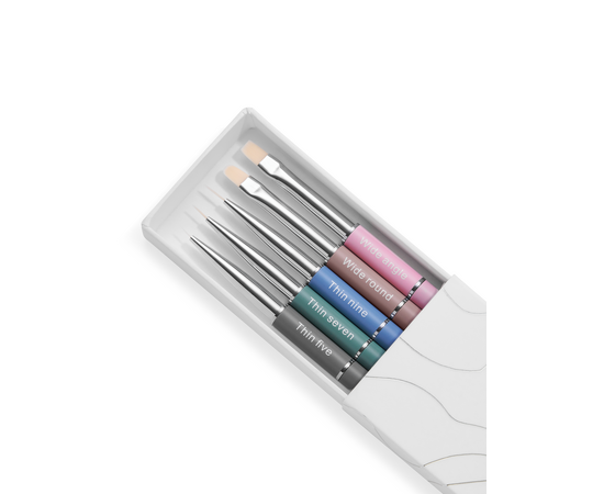 HEYLOVE. Nail Brushes Set, Набір пензликів 5 штук #1