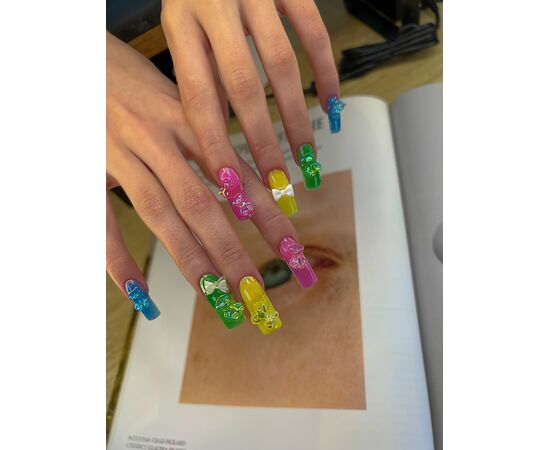 ADORE. Funky Color Top coat, №05, Mint, 8 ml. Вітражний топ, м'ятний #4