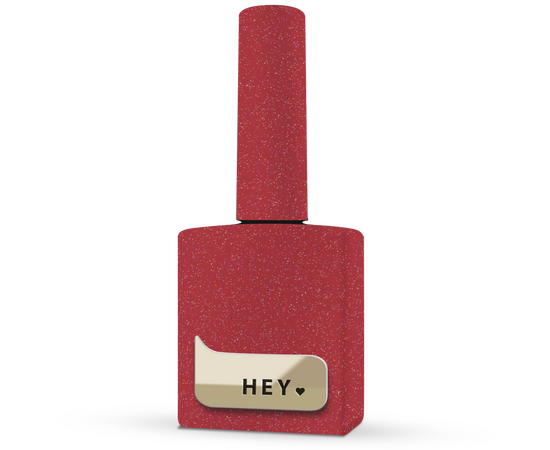 HEYLOVE. Reflective Gel Polish, INFRARED, 15 ml, гель-лак, червоний зі срібними світловідбиваючими частинками #1