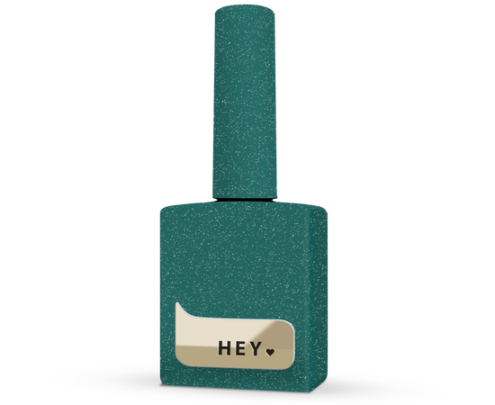 HEYLOVE. Reflective Gel Polish, PLAYFULL, 15 ml, гель-лак, темно-зелений зі срібними світловідбиваючими частинками #1