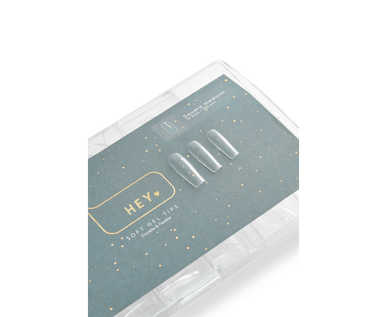 HEYLOVE. Gel Tips, Square Medium, 500 pcs,  Гелеві Тіпси, середній квадрат, 500 шт #2