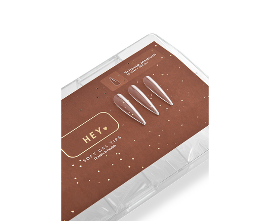 HEYLOVE. Gel Tips, Stiletto Medium, 500 pcs, Гелеві Тіпси, cередній стилет, 500 шт #2
