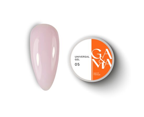 GA&MA. Universal gel #5, Pale Pink, гель без опилу, рідкий, 50 ml #1