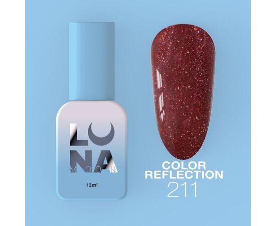 LUNAmoon. Reflection Gel Polish #211, 8 ml, світловідбиваючий гель-лак #1