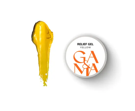 GA&MA. Relief gel, yellow, 5 g, рельєф гель, жовтий #1