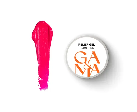 GA&MA. Relief gel, neon pink, 5 g, рельєф гель, неоновий рожевий #1