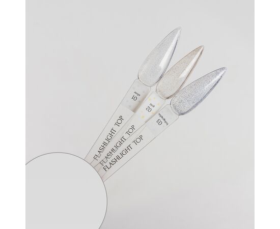 ADORE. Flashlight Top coat, №01, Silver, 8 ml. Світловідбиваючий топ #4